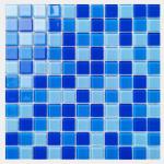 300x300mm Crystal Glass Mosaic Floor Wall Tile For Bathroom Swimming Pool