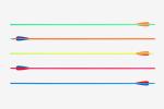 Kids Arrows Green/White/Red/Yellow/Pink/Gray/Blue Color Painting spine 400/500