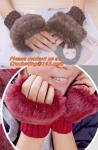 Simple jacquard knitted cotton gloves for baby, Fashion women fingerless gloves