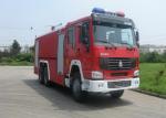 12000L Fire Fighting Vehicle , 6 Seats Fire Service Truck High Visibility