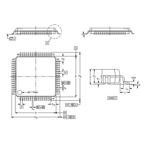 China Single-chip 16-bit/32-bit microcontrollers; up to 512 kB flash with ISP/IAP,LPC2144FBD64  QFP Integrated Circuit Chip on sale