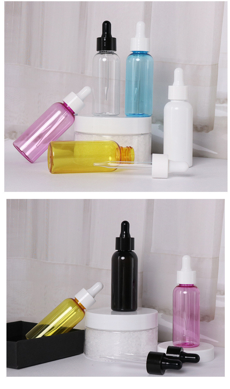 Plastic PP PET 100ml Essential Oil Bottle With Dropper