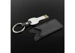 Fast Speed 8g Usb Memory Stick , Black Leather Usb Stick With Embossed Logo