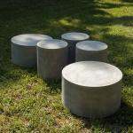 Square Round GRC Concrete Table Seating Chair Bench For Outdoor Indoor