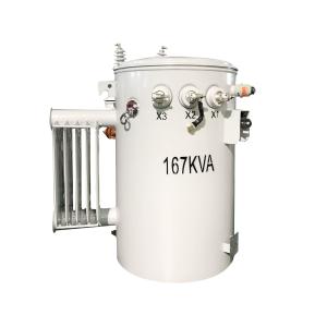 China 167kva Single Phase Pole Mounted Transformer CSP Type oil immersed distribution Step Down 4160v To 480v factory