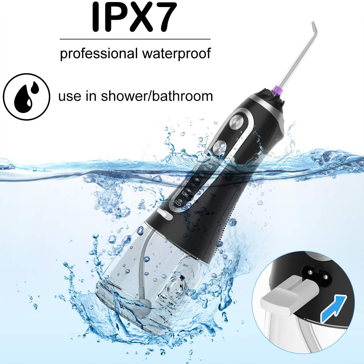5 Modes Custom Mode Dental Water Flosser IPX7 Waterproof For Travelling