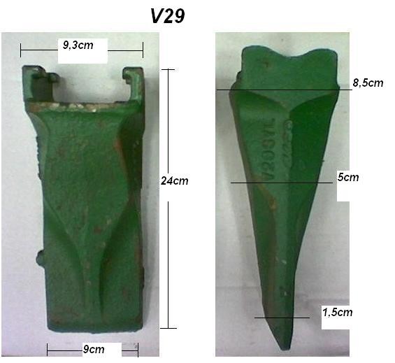 TIG brand factory of V29 Excavator Bucket Teeth V29SYL And Adapter , Rock Teeth For Excavator
