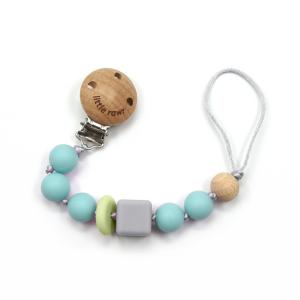 China Soother Pacifier Clips Leash FSC Baby Silicone Beads For Infant Nipple factory