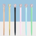 Creative Cartoon Metal Heart Marker Pens Ballpoint Pen with Black Ink Not