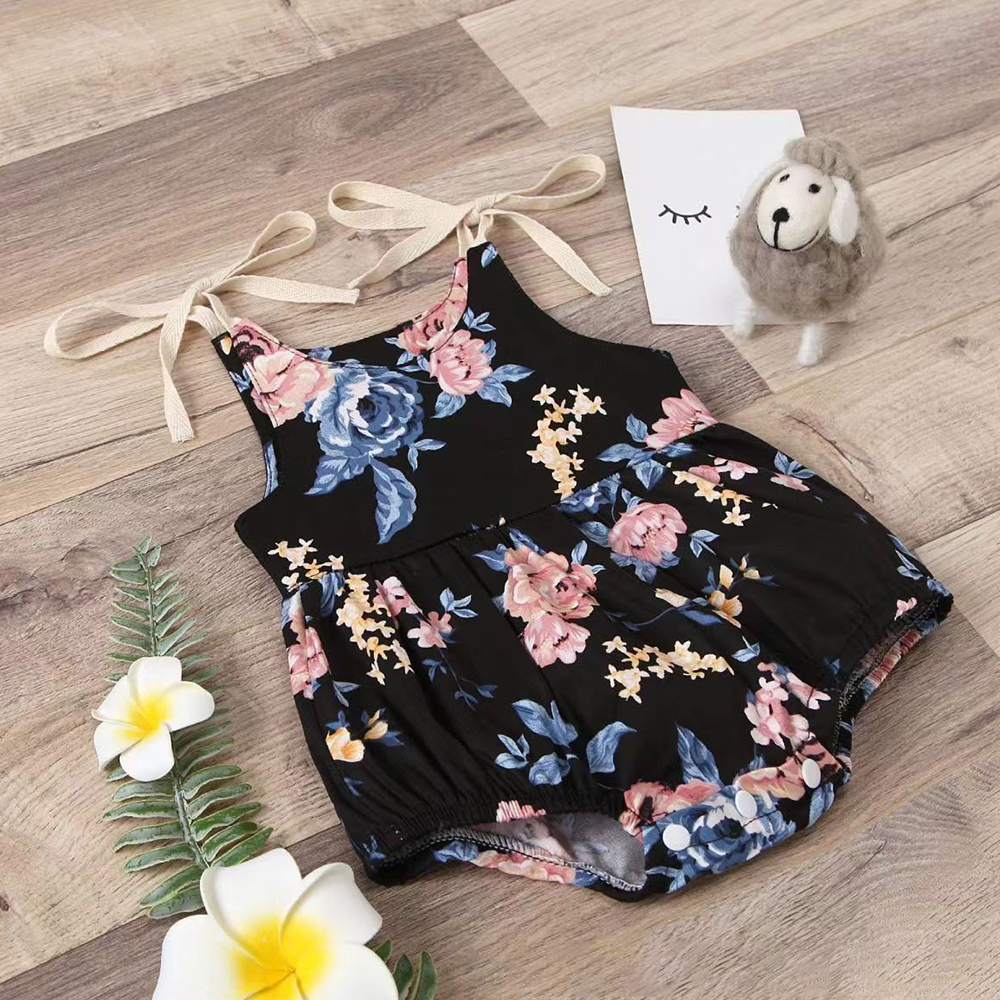 In Stock Summer High Quality Cute Soft Toddler Clothes Baby Girl Sleeveless Cotton Summer Kids Romper