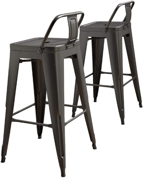 Chic Dining Bistro Cafe Stackable Metal Restaurant Chairs , Stackable Metal
