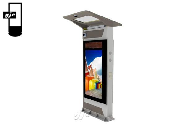 55 Inch Bus Stop Station Shelter IP65 Outdoor Totem Wifi Lcd Advertising Tv