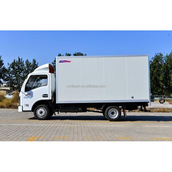 China Factory Supply DFAC DongFeng 4X2 Petrol Small Mini Light Duty Box Cargo Truck Van Type Container Cargo Truck