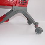 220L Plastic Supermarket Shopping Trolley Cart With 5inches TPR Wheels