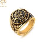 Stainless Gold Custom Army Military Rings
