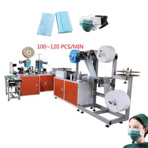 Antiviral 120 Pcs/Min 3 Layer Disposable Mask Making Machine
