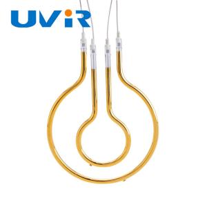 China Gold Reflector Circular Infrared Lamps Quartz Tube Shortwave factory
