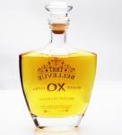 Flint 700ml Glass Spirit Bottles Carafe Kheops 226mm With Carnette Cork Neck
