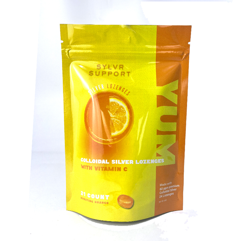 Food Grade Glossy Stand Up Zipper Plastic Bag For Vitamin Packaging Bag
