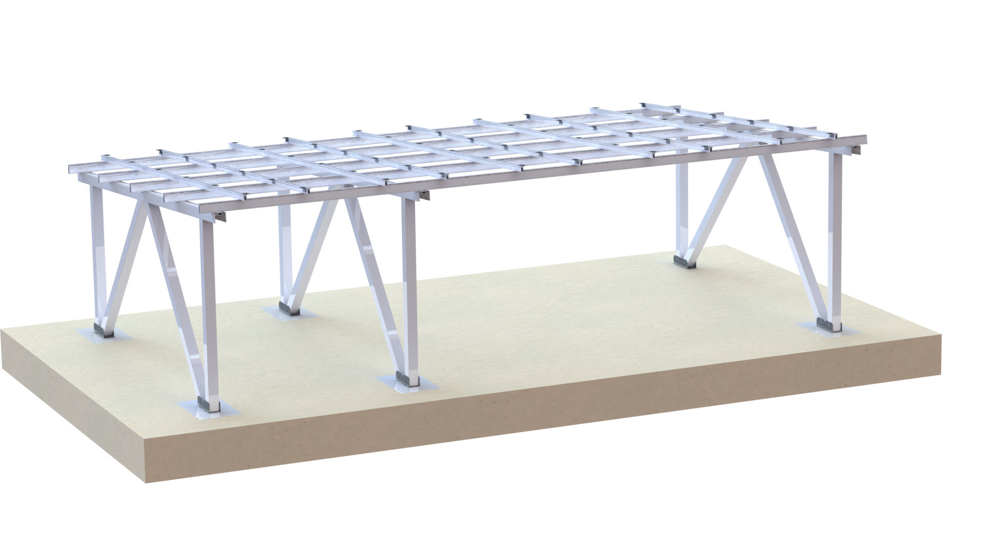 60m/S 1.5KN/M2 Solar Panel Carport Landscape Photovoltaic System