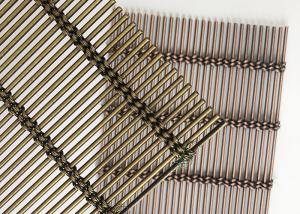 China Antique Brass Ss316 Architectural Woven Metal Mesh Flexible Builing Facade Wire factory
