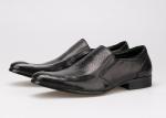 Slip On Round Toe Men Formal Dress Shoes Oxford Style Full Grain Leather Dress