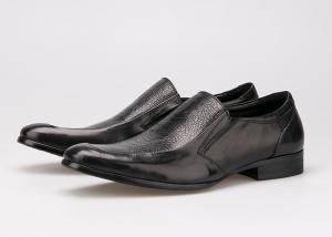 China Slip On Round Toe Men Formal Dress Shoes Oxford Style Full Grain Leather Dress Shoes factory