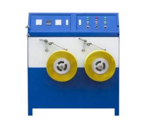 China Semi Automatic PP Packing Strapping Band Winding Machine Double Station Strap Winder factory