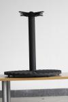 Powder Coat Round Metal Table Base Cast Iron Material Dia 22" Dimension