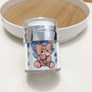 Empty Packaging Airless Jar with Silver Shoulder for 100% Product Evacuation in