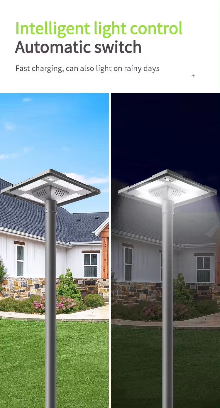 Diamond shaped Solar Courtyard Light - Intelligent Light Control, Ultra long