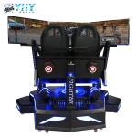 VR Zone 3 Screen Driving Simulator One Player Acrylic Led Light 3 Dof Electric