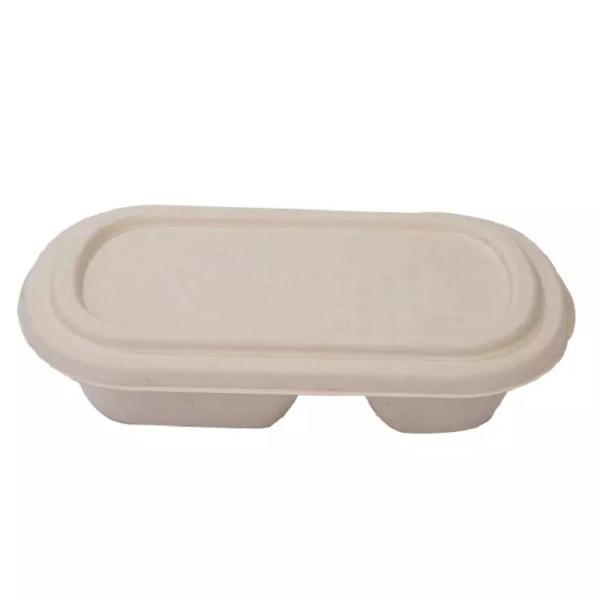 100 Biodegradable Compostable Sugarcane Container 850 1000ml Wheat Straw Food