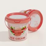 Round 300ml-5L IML Container for Peanut Butter Shea Butter Food Sauces Packaging