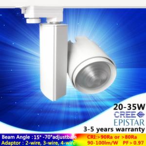 China Euro adaptor 60 degree adjustable lens 3000K 15W focu led lamps 100lm/w led track light fixture factory