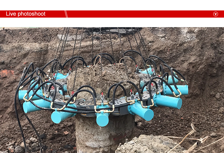 BYMK-180S Excavator or crane with powerback Hydraulic Pile Breaker/Cutter for your piles construction