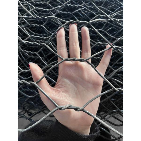 PVC Coated 1x1x1 1x1x2 Stone Gabion Wire Mesh For Gabion Basket Retaining Wall