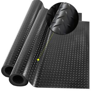 China Rubber Mat 2m Width Anti-Slip Rubber Flooring Diamond Plate Rubber Mat Rolls factory