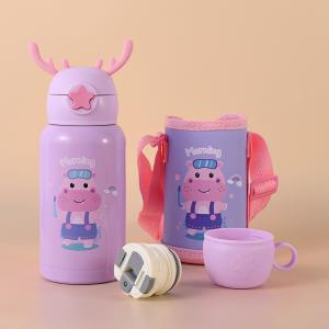 China Everyday Delights Stainless Steel Insulated Water Bottle With Cup, Straw And Bag 500ml factory