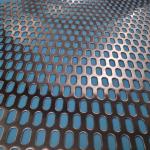 White Stainless Steel 14awg Perforated Metal Panel Slotted Hole Pattern
