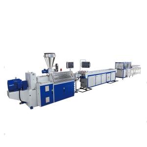 China Double Cavity PLC Control Plastic PVC Electrical Conduit Pipe Extruder Production Line factory