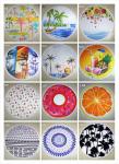 2016 new design Fashion custom printed outdoor mat round beach towels