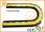 Yellow / Black 2 Channel Rubber Corner Guard Rubber Cable Protection Ramps For