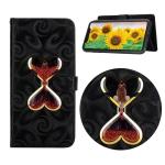 Iphone, Samsung flowing heart wallet leather case, Iphone Xs Max wallet leather