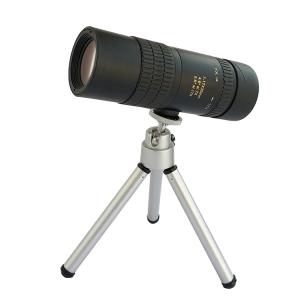 China 7-17X30 Zoom Monocular Telescope OEM Black Telescope With Smartphone Adapter / Tripod factory
