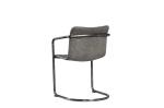 Soft Grey Leather Dining Room Chairs , Upholstered Dining Room Chairs With Arms