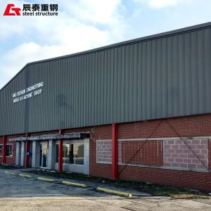 China Prefabricated Steel Structure Workshop With PU Wall Sandwich Panel factory