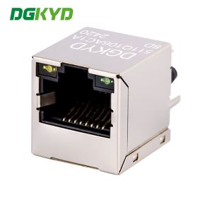 180 degree network interface RJ45 vertical interface 10P8C connector Gigabit