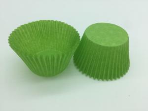 China Round Shape Green Paper Cupcake Liners Celebration Cake Takeaway Food Container factory