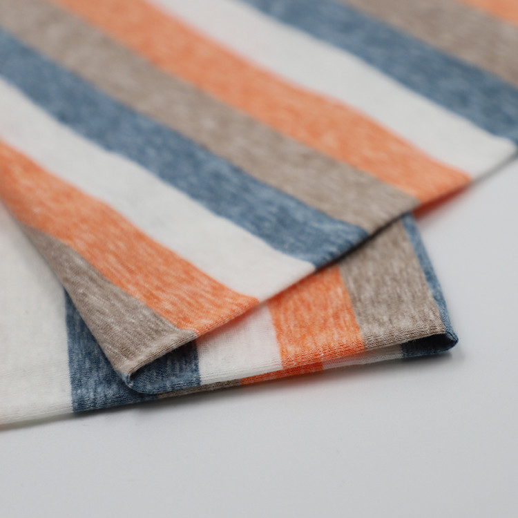 Breathable Fashionable Cotton ​Striped Material Fabric For T-Shirt